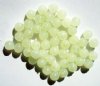 50 8mm Translucent Dyed & Coated Pale Green Round Beads